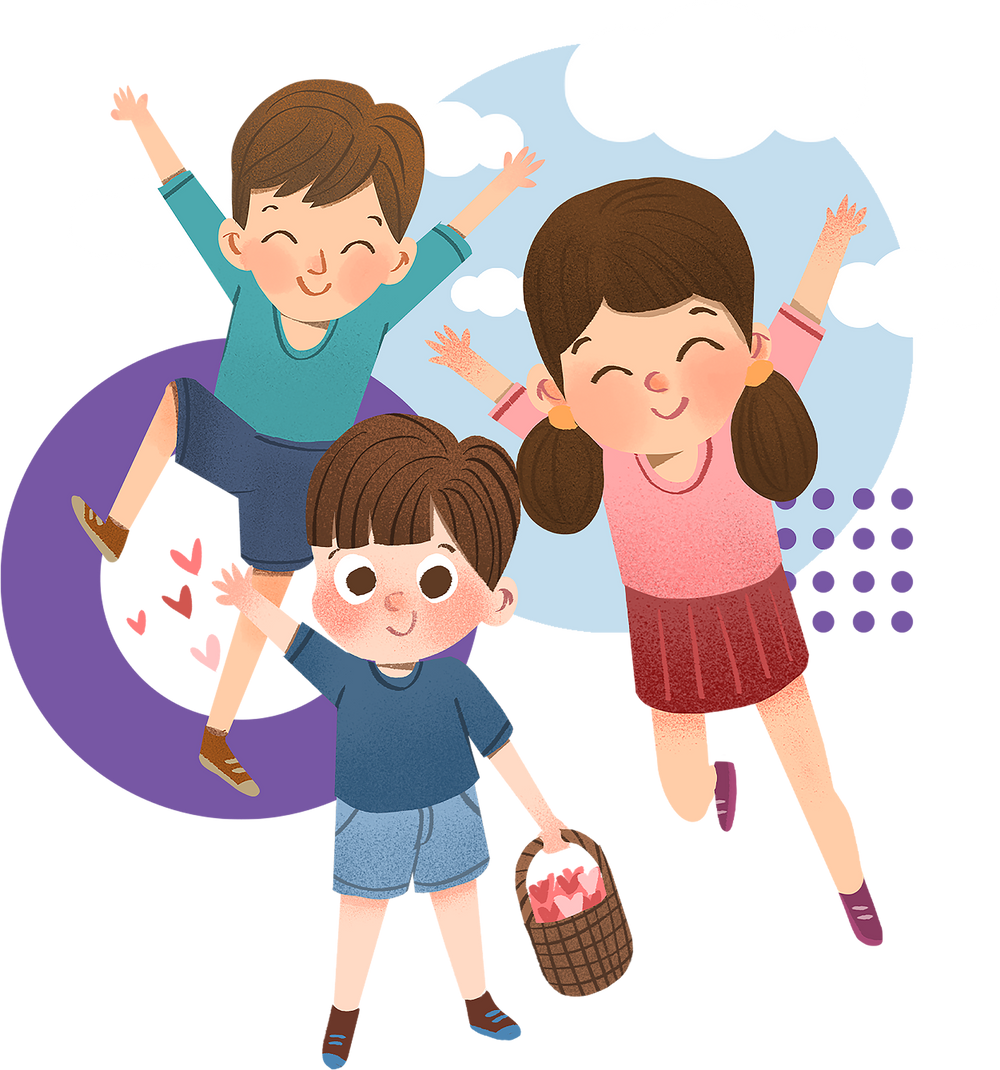 Happy Children Day Composition Watercolor